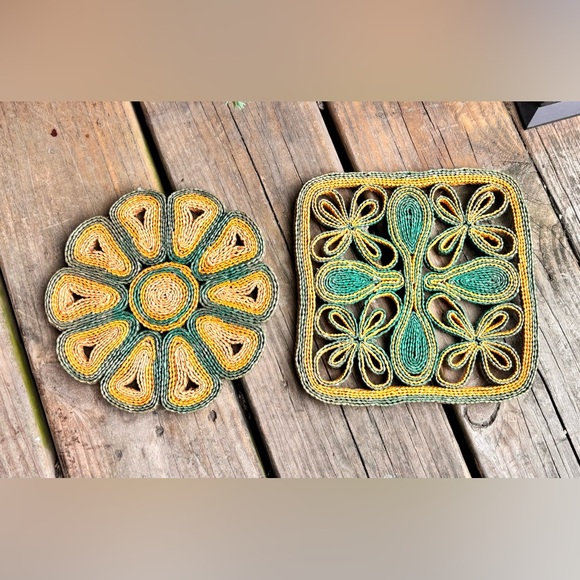 Vintage Set of 2 Hot Pads - Picture 1 of 3